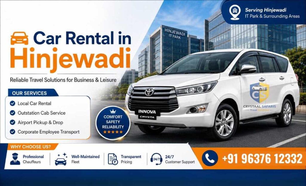 Car Rental in Hinjewadi, Car Rental Service in Hinjewadi, Outstation Cab Service in Hinjewadi